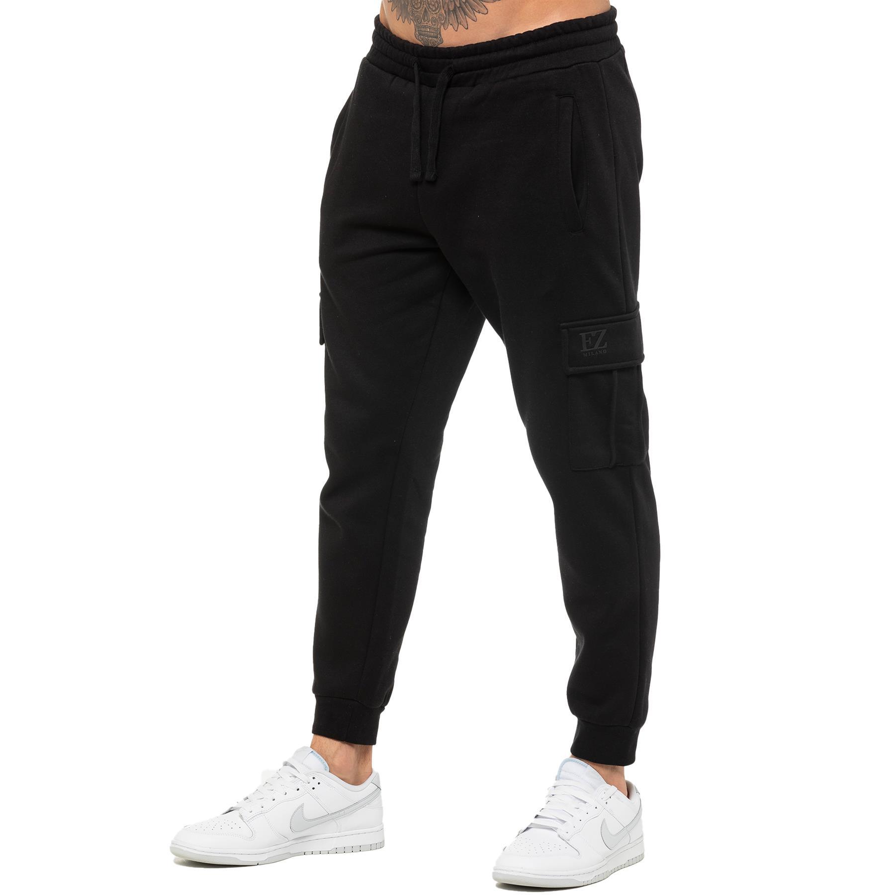 Enzo | Heren Cargo Joggers - Zwart
