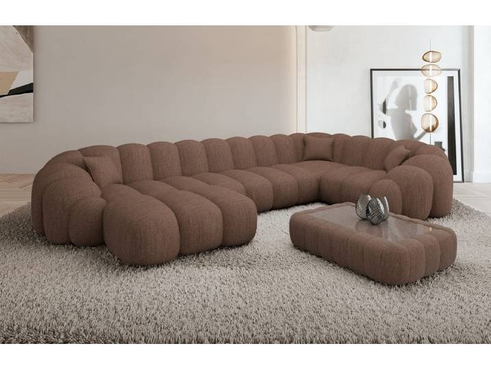 Stoff Wohnlandschaft Rajada U-Form