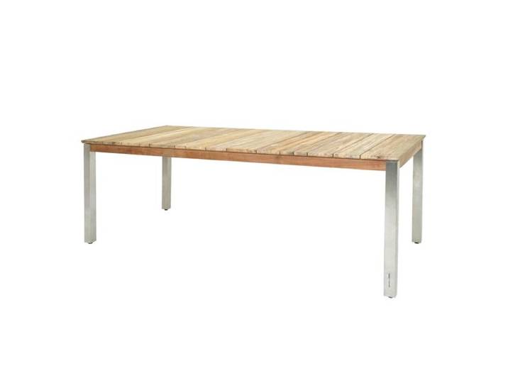 Zebra Derex Gartentisch 220x100cm Edelstahl/Teak recycelt