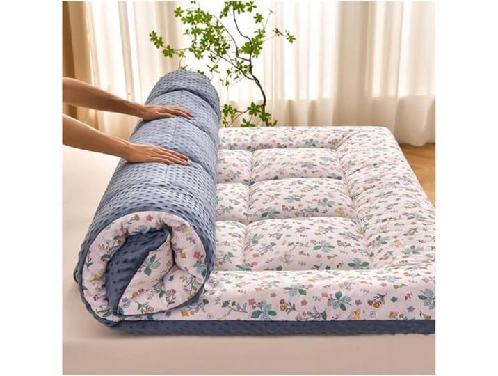 CFDZCP Tatami bodenmatratze Japanische Futonmatratze, 100% Baumwolle, Aufrollbare SchlafunterlageBodenliege for Kinderzimmer, Hautfreundliche, Atmungsaktive(L,120x200cm)