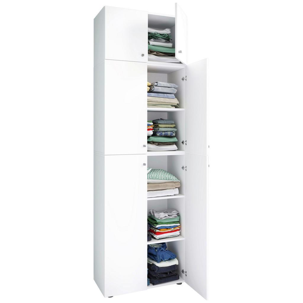 Mid.you Kleiderschrank , Weiss , Holzwerkstoff , 70x223x39 cm , Schlafzimmer, Komplette Schlafzimmer und Serien, Schlafzimmerserie