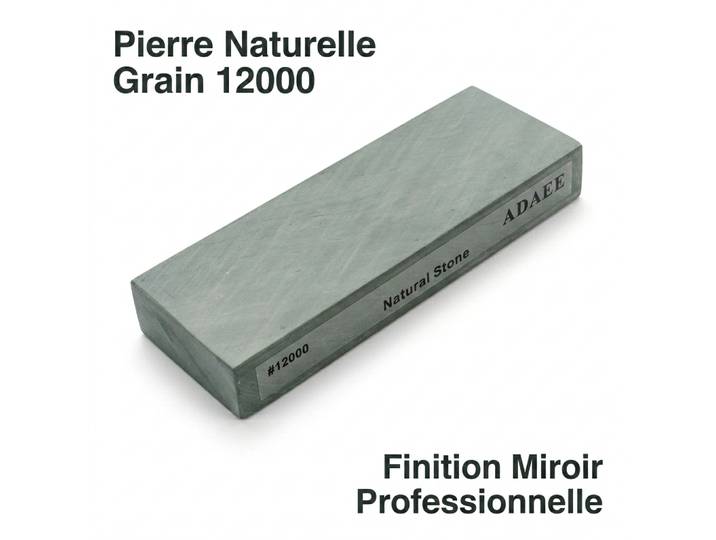 ADAEE Professionnel 12000 # Pierre à aiguiser naturelle de grande taille 200*75*29mm, pierre à aiguiser ultra-fine pour couteau de cuisine