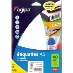 agipa Universal-Etiketten, 105 x 148 mm, weiß