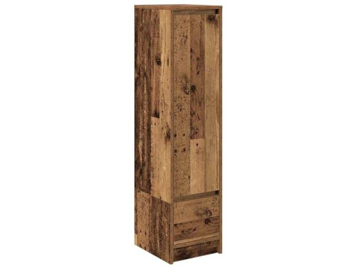 GFMGUEMV Highboard Altholz-Optik 29,5x34x119,5 cm Holzwerkstoff Altholz-Optik, Holzwerkstoff, viel Stauraum, flexible Tür montierbar, pflegeleichte Oberfläche