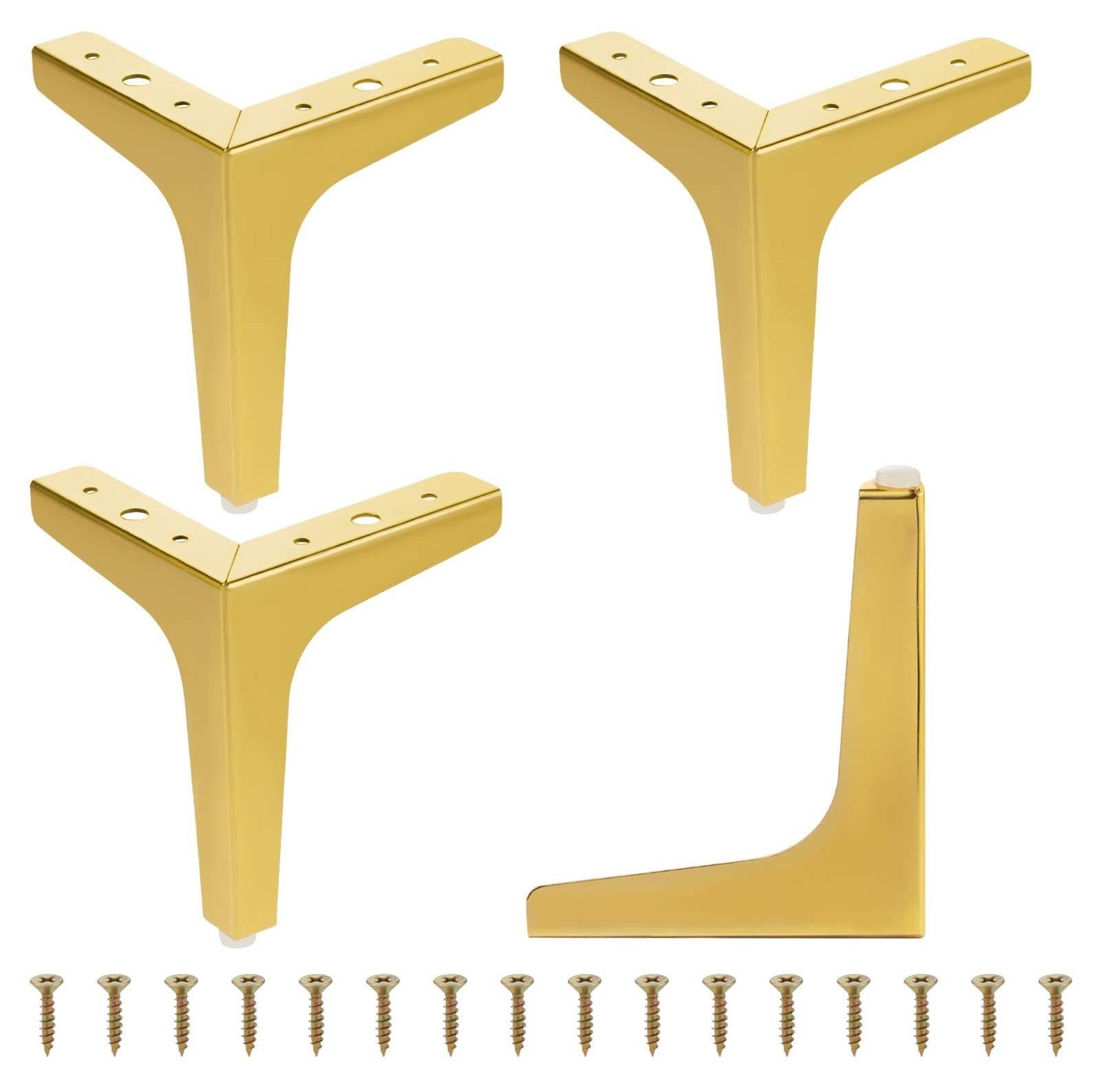 Set van 4 metalen driehoekige meubelpoten van 10 cm