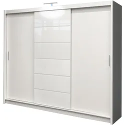 SCHWEBETÜRENSCHRANK SHYVANA 250/215/61 cm 3-türig Weiß