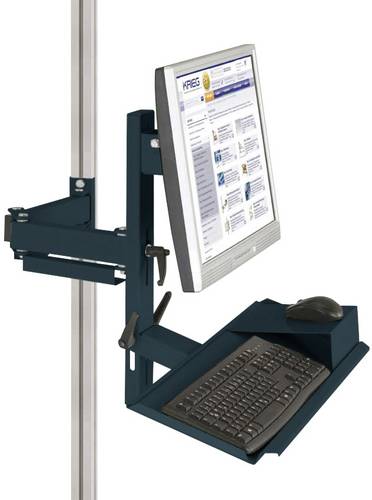 Manuflex ZB8287.7016 Ergonomie Monitorträger für CANTOLAB und ALU mit Tastatur- und Mausfläche, VESA-Adapter 75mm