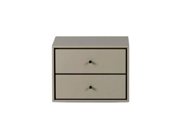 Mavis Volt Nachttisch wandhängend Beige-schwarz