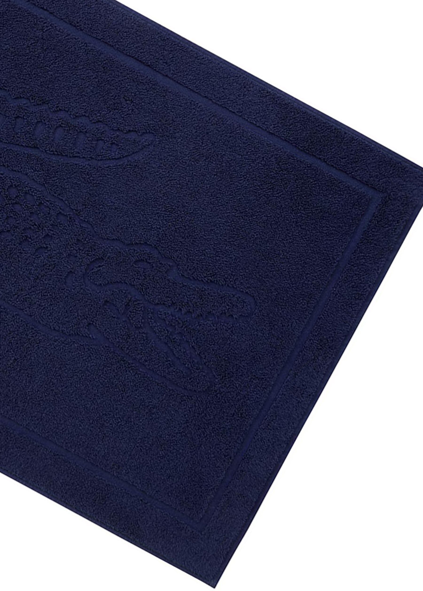 Badematte LACOSTE "»LLACOSTE«", blau (marine), H:20mm, Baumwolle, Badematten, Badematte, hochwertige Badematte in Größe 55x80 cm