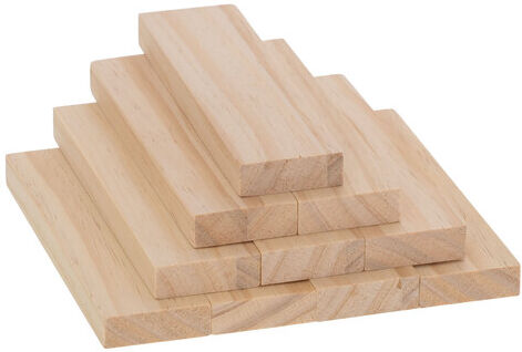 Holz-Klötzchen, dick, 10 Stück