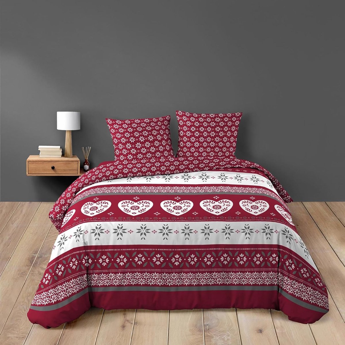 Alpage Dekbedovertrek Set van 100% Ademend Katoen, 240 x 220 cm