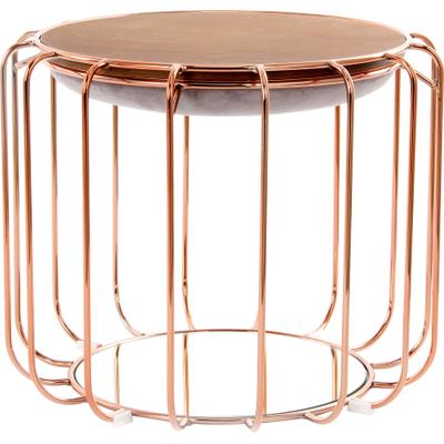 Beistelltisch KAYOOM "Pouf Comfortable 110, abnehmbares und wendbares Oberteil", lila (hellviolett, rosé, rosé), B:50cm H:45cm T:50cm, Eisen, MDF, Samtbezug, Schaumstoff, Spiegel, Tische, Beistelltisch, praktisch umzuwandeln in Tisch oder Hocker,...