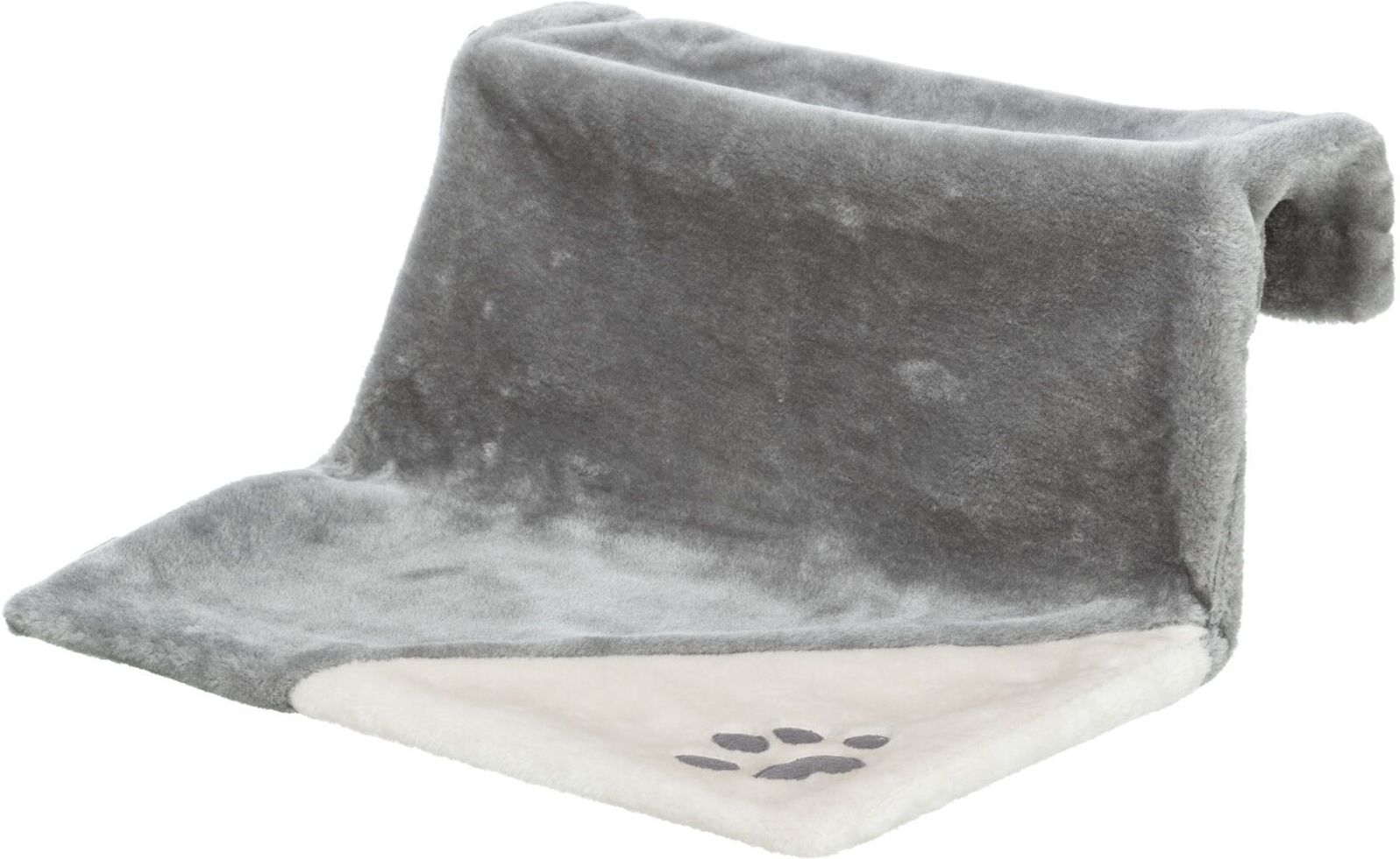 TRIXIE Liegemulde für Heizkörper, Plüsch, 45 x 24 x 31 cm, grau / lichtgrau