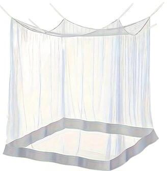 The Handy Homestead Portable Square Mosquito Net For Bed And Camping white