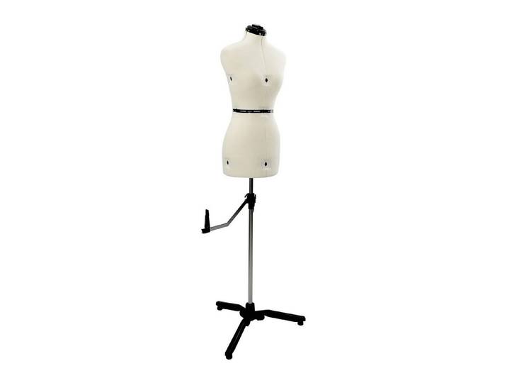 vidaXL Schneiderpuppe Verstellbare Kleiderform für Damen Creme S Samt