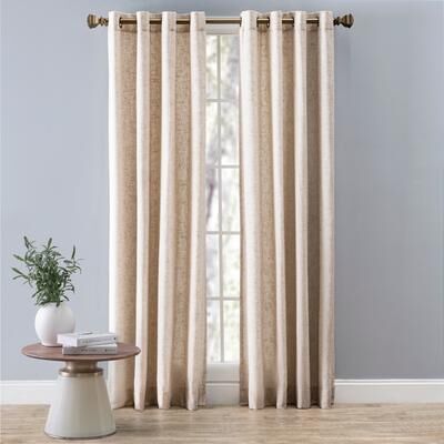 Ricardo New Castle Gorgeous Slubbed Linen Lined Grommet Curtain Panel