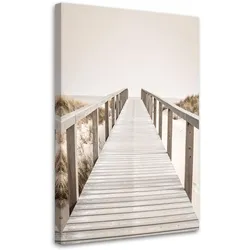 LEINWANDBILD Pier Strandlandschaft Natur 70x100cm