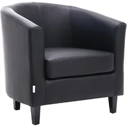 Wartezimmer-Sessel schwarz Besuchersessel 72 x 62 x 71 cm