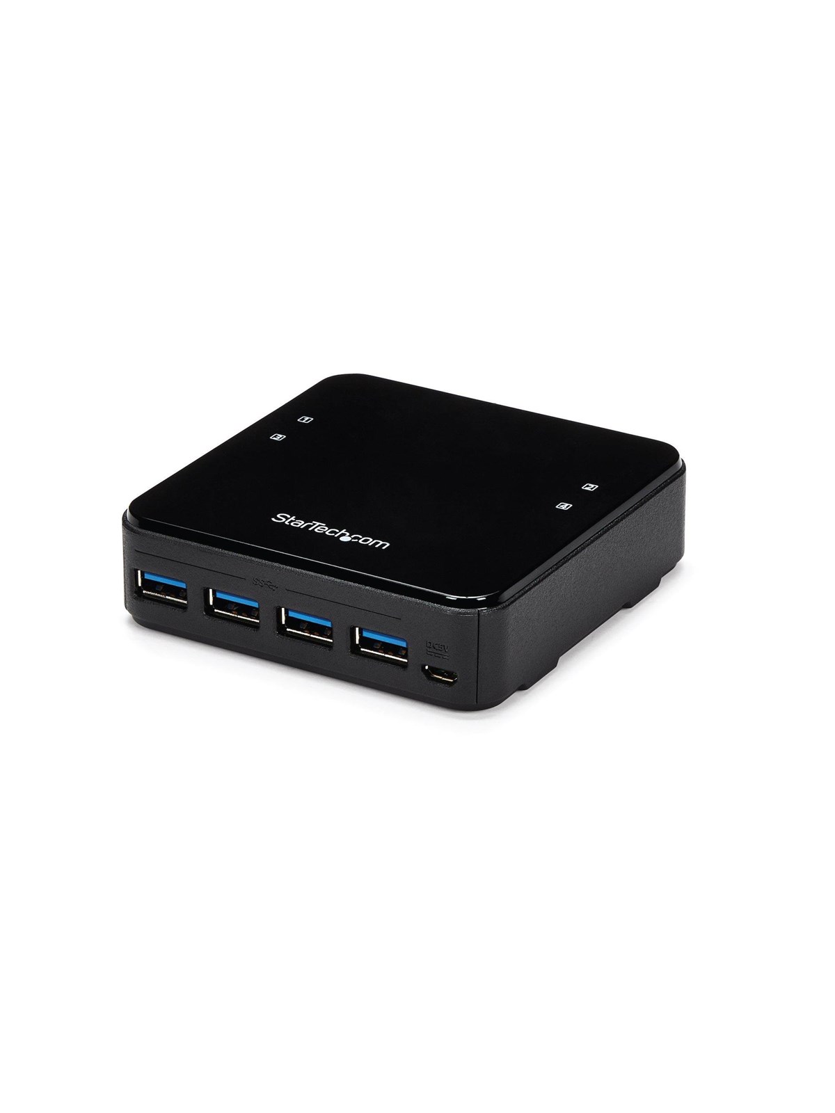 StarTech.com 4X4 USB 3.0 Peripheral Sharing Switch - For Mac / Windows / Linux - switch - 4 ports USB-Hubs - USB 3.0 - 4 - Schwarz