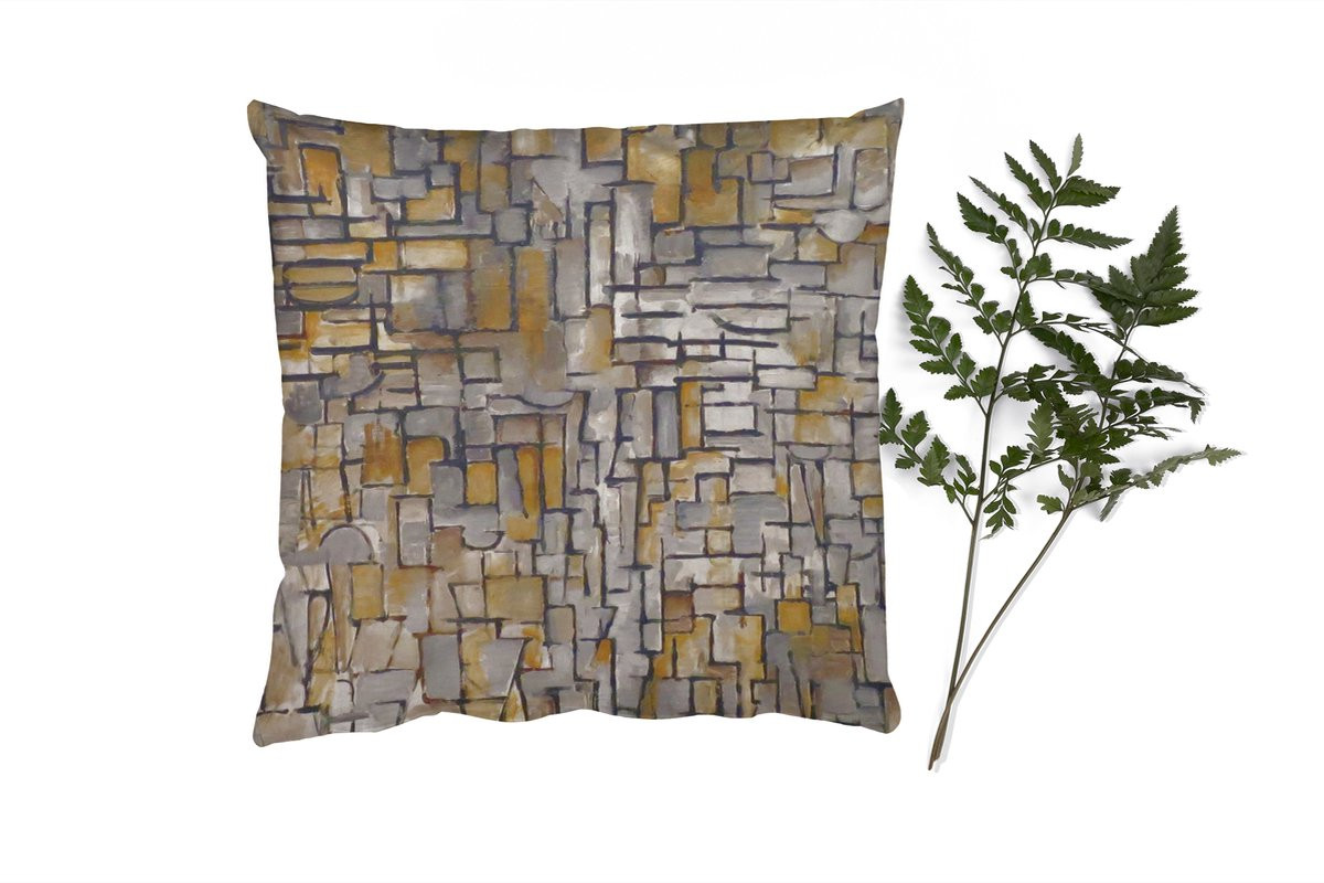 PillowMonkey Sierkussen Mondriaan Kunst Oude Meesters 50 x 50 cm