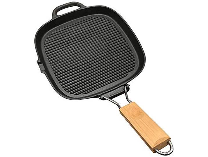 Premium Gusseisen Antihaft-Pfanne Bratpfanne Robuste Gusseisenpfanne Pfanne für Gas-, Induktions- und Elektroherdpfanne mit abnehmbarem Griff, 25cm