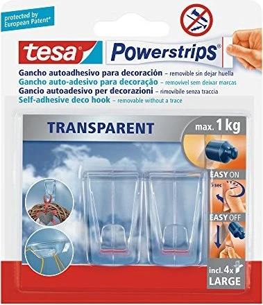 tesa Powerstrips DECO-HAKEN XL, Haltekraft: max. 1,0 kg