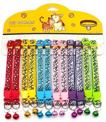 Uplifted Finds 12 Piece Wholesale Adjustable Nylon Cat & Dog Collars With Bells 23
