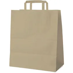 200x GASTRO Papiertragetaschen 45 x 40 x 16 cm mit EAN-Code braun