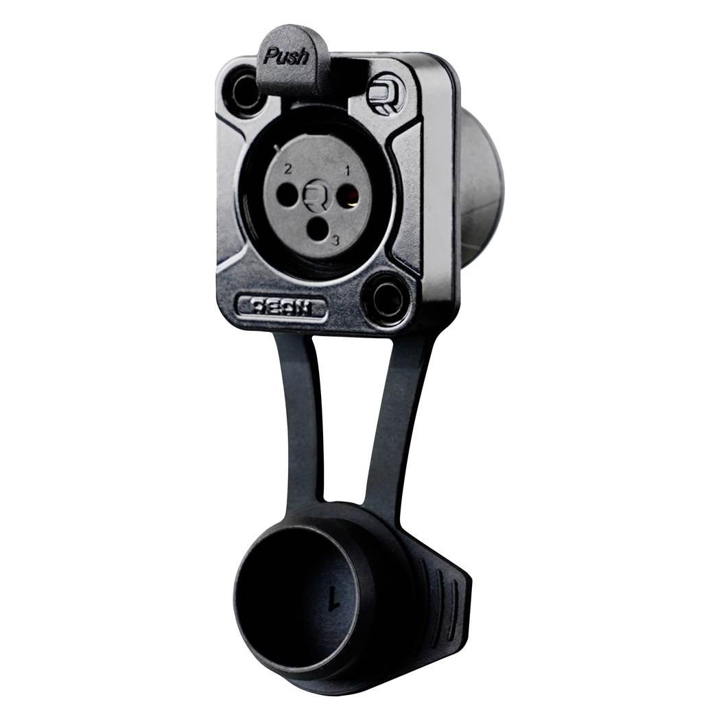 Rean AV RRX3F-Z-012-1 XLR-Steckverbinder Buchse, Einbau Polzahl: 3 Schwarz 1 St (RRX3F-Z-012-1)