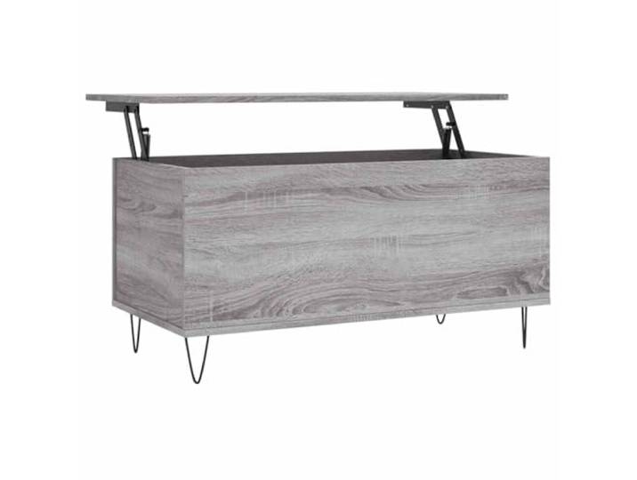 LASWWQMRF Couchtisch Höhenverstellbar 90x44,5x45 cm Grau Sonoma Höhenverstellbare Tischplatte verwandelt den Beistelltisch im Wohnzimmer blitzschnell in einen praktischen Laptoptisch.