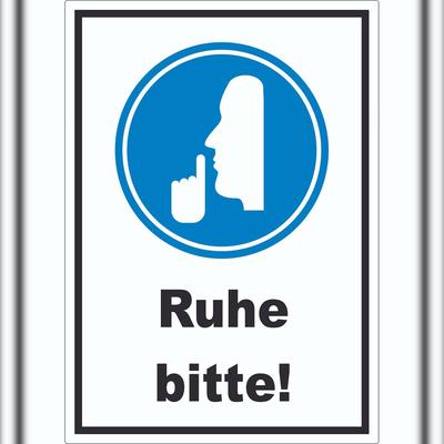 HB-Druck Ruhe bitte Aufkleber A6 (105x148mm)