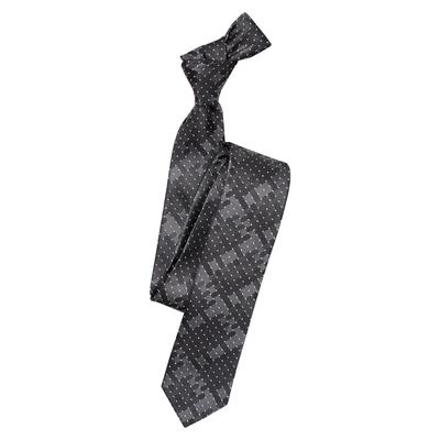 Krawatte VENTI "VENTI Krawatte Print", Herren, grau (dunkelgrau), 100% Seide, Krawatten