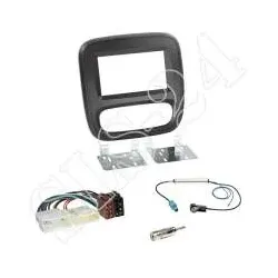 Opel Vivaro ab 2014 Autoradio 2-DIN Einbaurahmen Radioblende schwarz + ISO Ad...