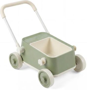 Costway Baby Push Walker with Wheels and Foldable Handlebar and Storage Basket-Green
