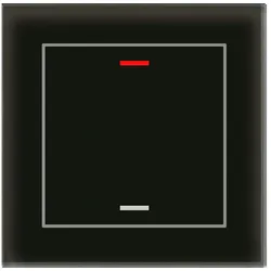 MDT BE-GTL10S.01 KNX Glastaster II Light 1-fach RGBW Schwarz Neutral BEGTL10S01