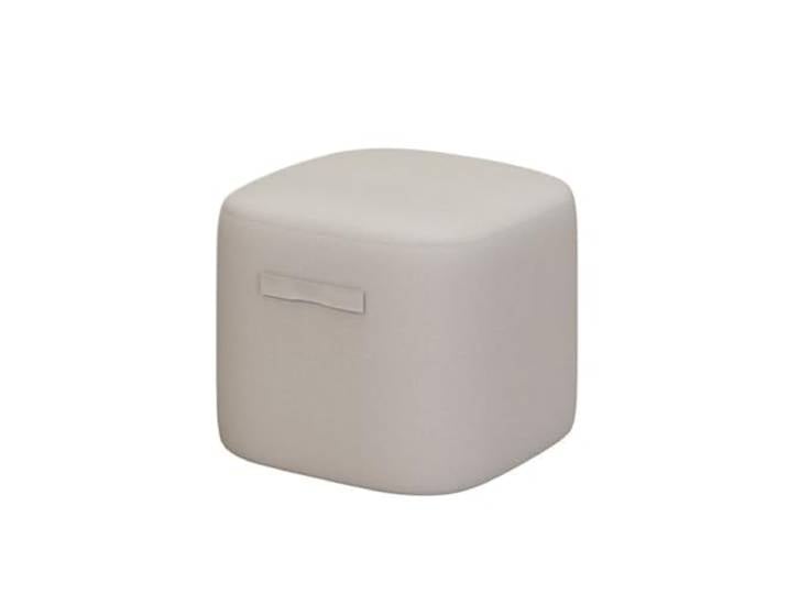 GTOULHH Sitzhocker Ottoman Hocker Quadratischer Fußhocker, Niedriger Hocker, Griffe, Design, Weicher Stoff for Zuhause Moderne für Wohnzimmer(White)