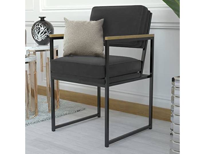 GGMMÖBEL 2er-Set KYLA Designerstuhl Samt Grau Samtstuhl, Hotelstuhl, Restaurantstuhl