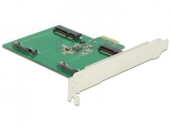 Delock PCI Express Karte zu 2 x intern mSATA 89479