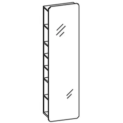 Artiqua 400 Hochschrank, Graphit Struktur quer, 400-HST-1-45-L-401 400-HST-1-45-L-401