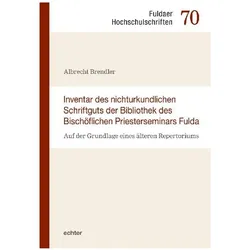 Inventar des nichturkundlichen Schriftgutes der Bibliothek des Bischöflichen Priesterseminars, Fachbücher von Albrecht Brendler