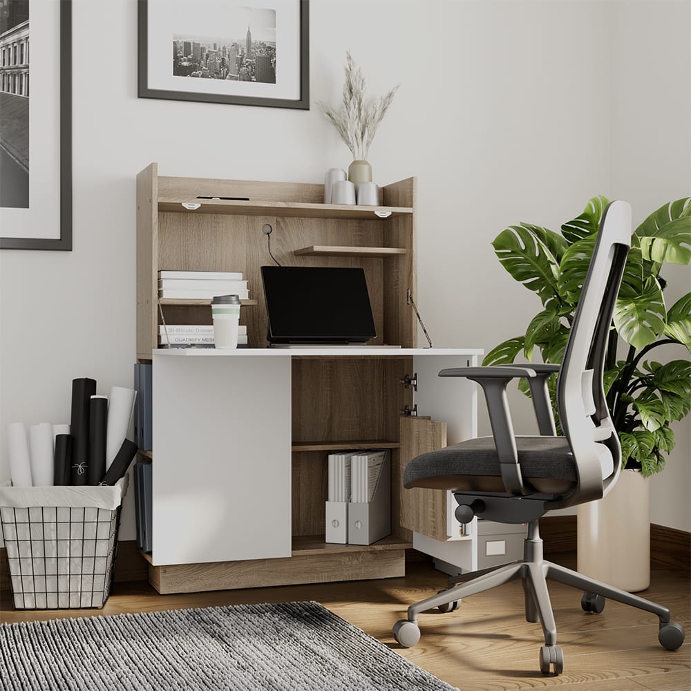 Vicco Secrétaire bureau sonoma 85x118,9 cm Marron 85x119x27cm