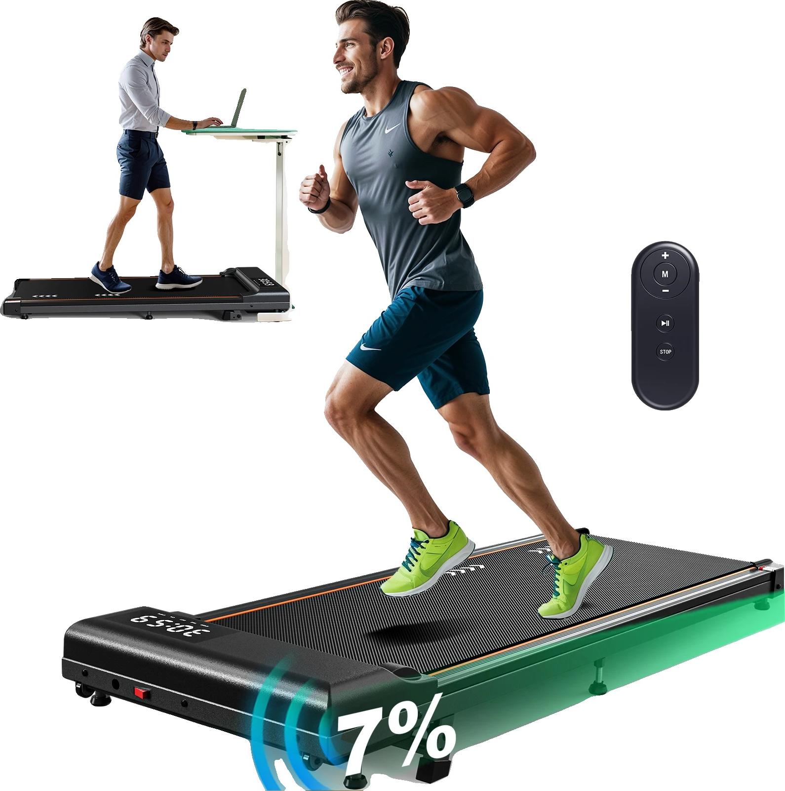 Laufband, 2,25 PS Leistung, 100 kg Tragfähigkeit, Geschwindigkeitsbereich 1-6 km/h, verstellbare Neigung, 7-lagiger Laufgurt