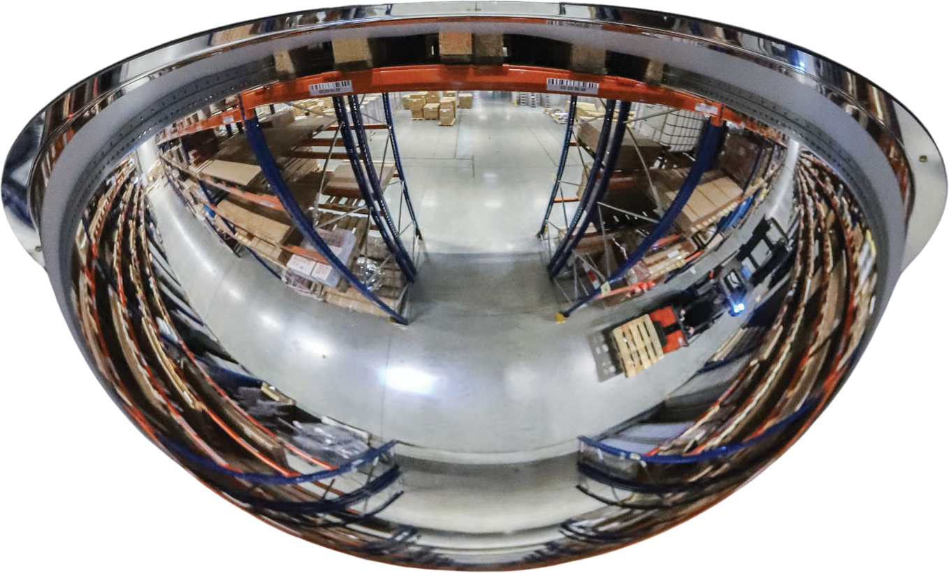 B2B Partner Panorama-Spiegel, Halbkugel, horizontal, Durchmesser von 1150 mm