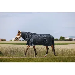 Ekkia Riding World Outdoordecke mit Halsteil Weidedecke ECO 600D marineblau 0g Regendecke, Deckengröße Ekkia: 6'3/145cm