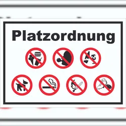 HB-Druck Schild Platzordnung A2 (420x594mm)