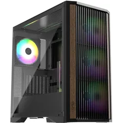 Raijintek AGOS MAX-MS4 (schwarz, Tempered Glass), PC Gehäuse, Schwarz