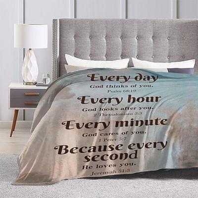 Decke Fleecedecken Überwurfdecke für die Couch Religion 圣经 Modern Christliche Inspiration Sofa Bett Dekorative Decke Warme Decke Geschenk Wohndeko