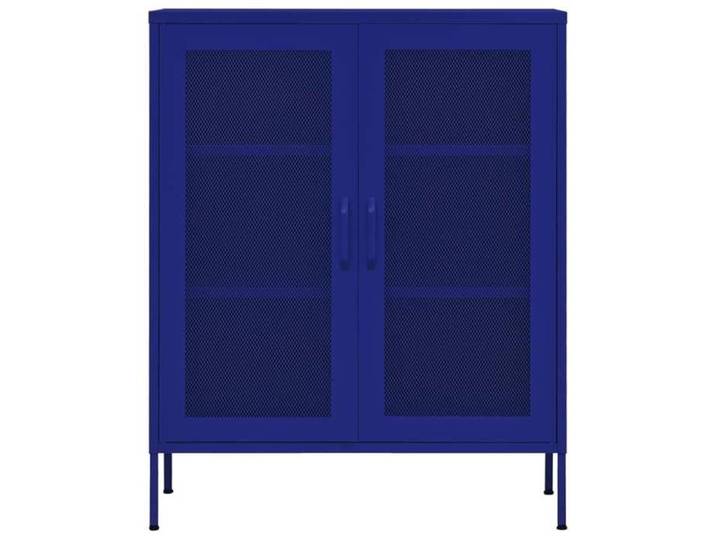 (SOLDES DEC)Armoire de rangement - cabinet de chambre - Anti-poussière - Bleu marine 80x35x101 5 cm Acier 01_4532681