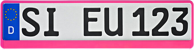Erich Utsch Kennzeichenhalter Kennzeichenträger [Pink] 0195677