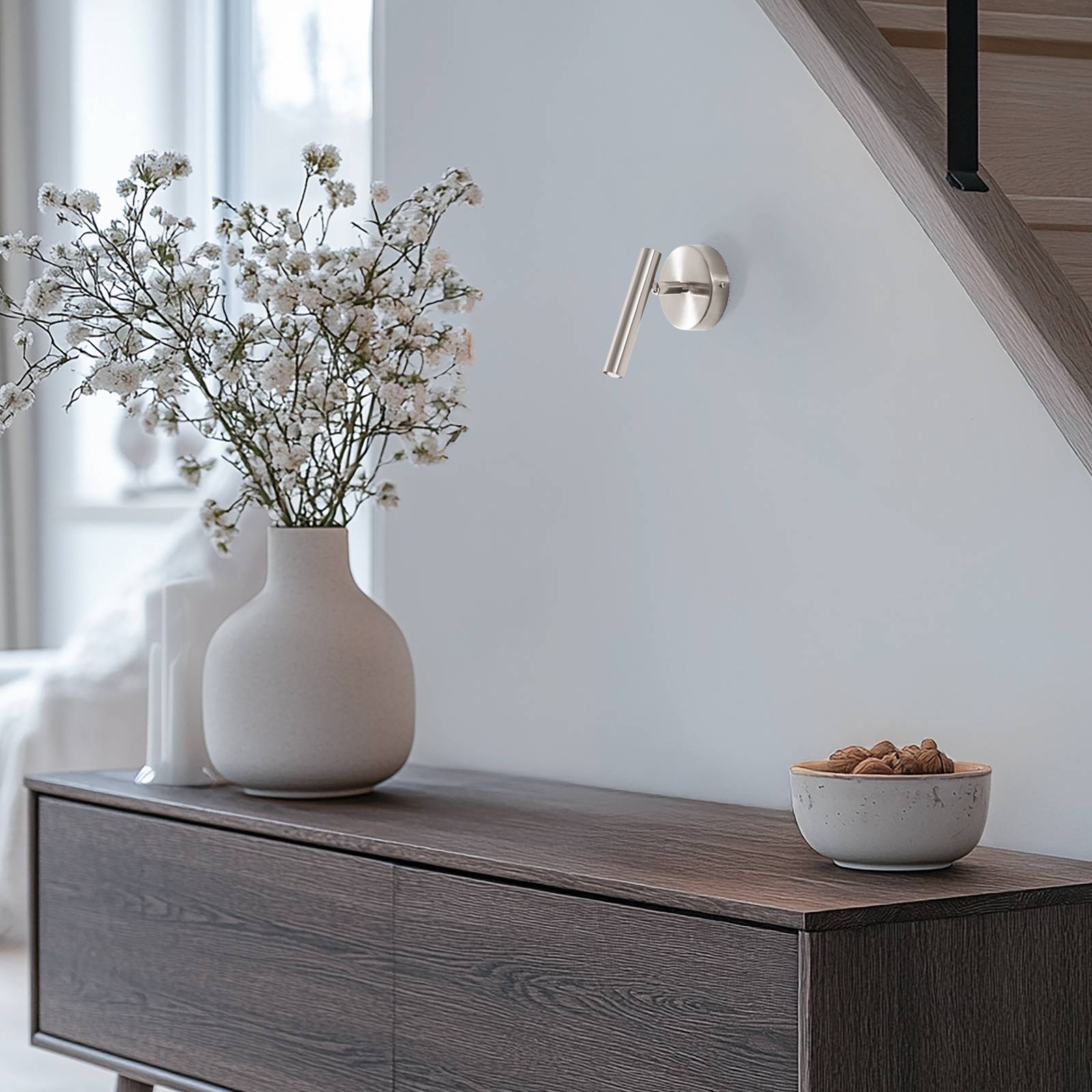 Wall Light Sopel SIGMA, dimmable, Chrome / silver, Living / Dining Room, metal, Modern, Wall Light